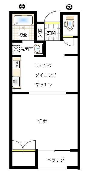 クレセントハウス亀ヶ崎 タイプB