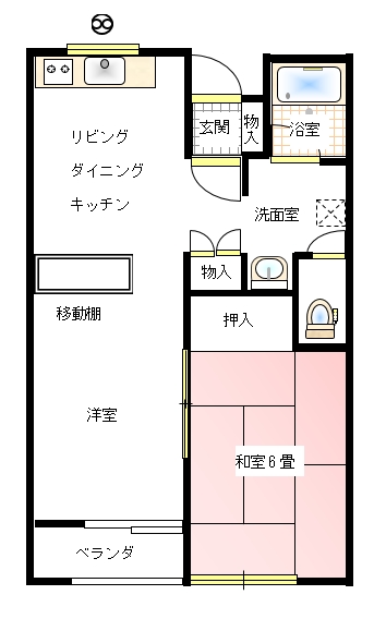 クレセントハウス亀ヶ崎 タイプA